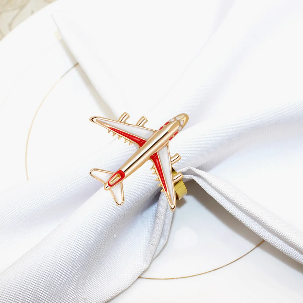 

4pcs Airplane Napkin Ring Decorative Napkin Ring Farmhouse Napkin Holder Restaurant Decor