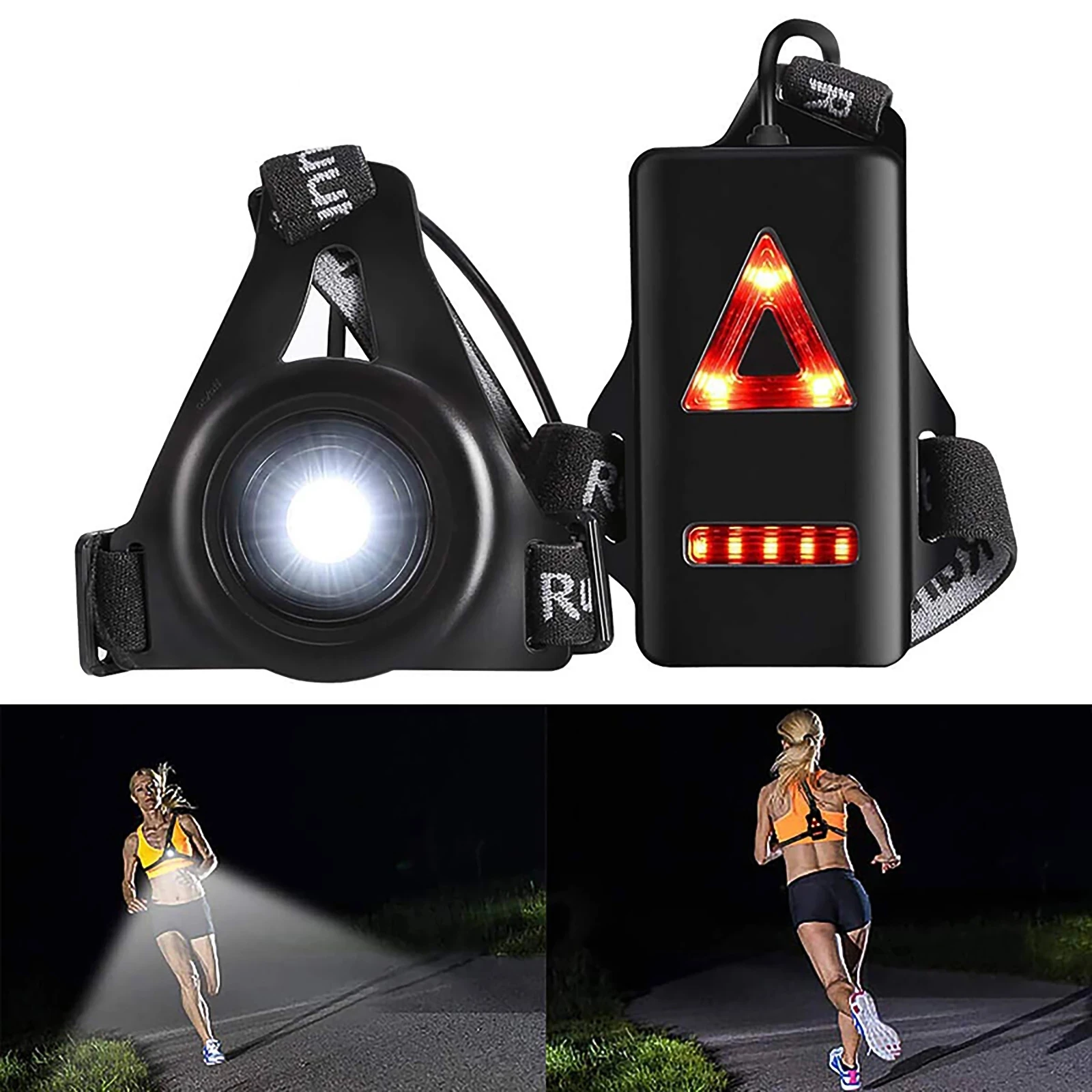 

LED Running Chest Light Night Warning Front Light 2200mAh USB Charge Night Cycling Fishing Hiking Camping Lamp Bicycle Light
