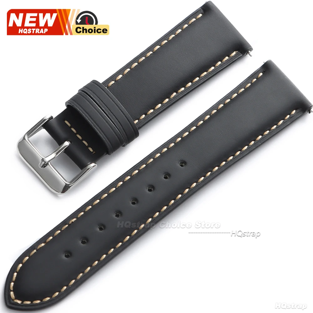 Vintage Matte Leather Smartwatch Strap - Universal Quick Release Bracelet