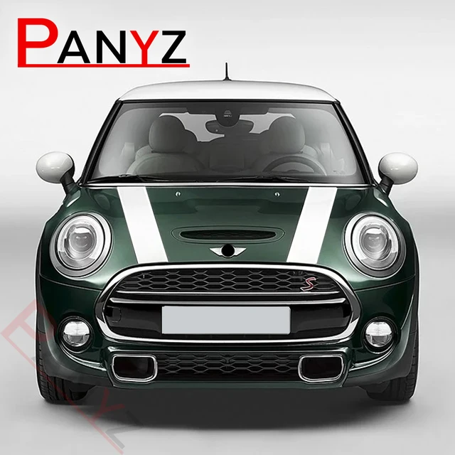 Schwarz Weiß Rot Vinyl Aufkleber Auto Motorhaube Streifen Haube Aufkleber  Abdeckung Für MINI Cooper R50 R53 R56 R55