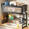 Cabinet Door Sink Shelf Kitchen Storage Shelves Seasoning Tableware Draining Dustproof Bowl Plate Organizer Kitchen Accessories 1