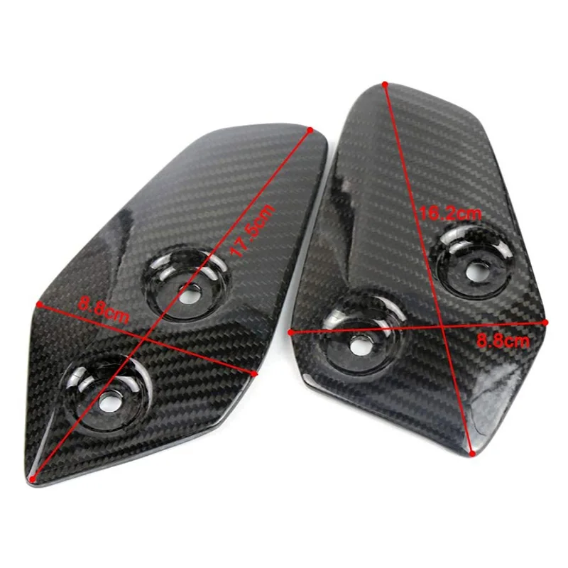 탄소 섬유 발 받침대 보호 가드 커버 보호대, 야마하 MT-07 MT07 FZ07 MT 07 2013-2017 오토바이 액세서리