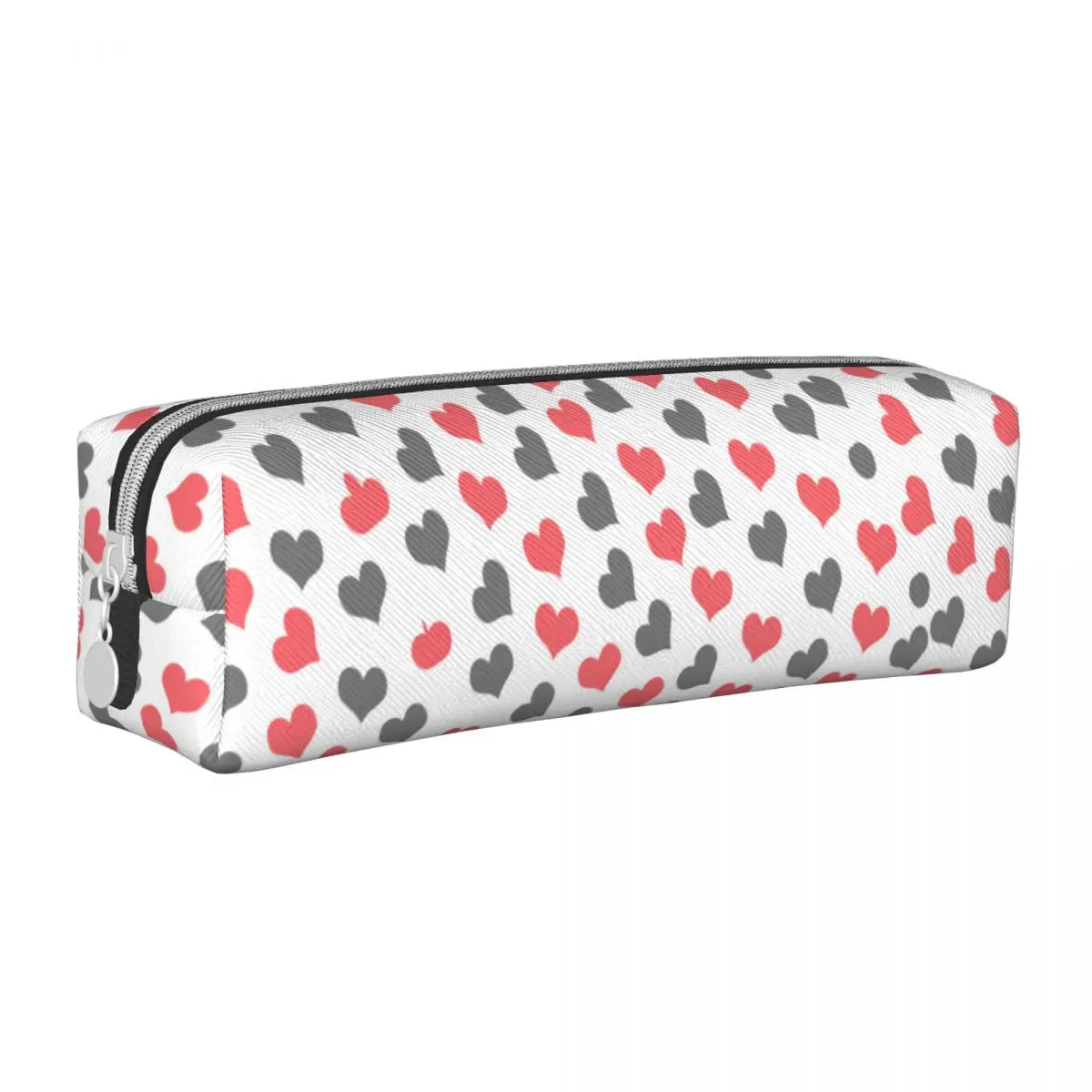 

Черный, красный карандаш в форме сердца, мини кавайная большая сумка для карандашей, милые школьные пеналы из искусственной кожи для девочек и мальчиков, канцелярские принадлежности с принтом