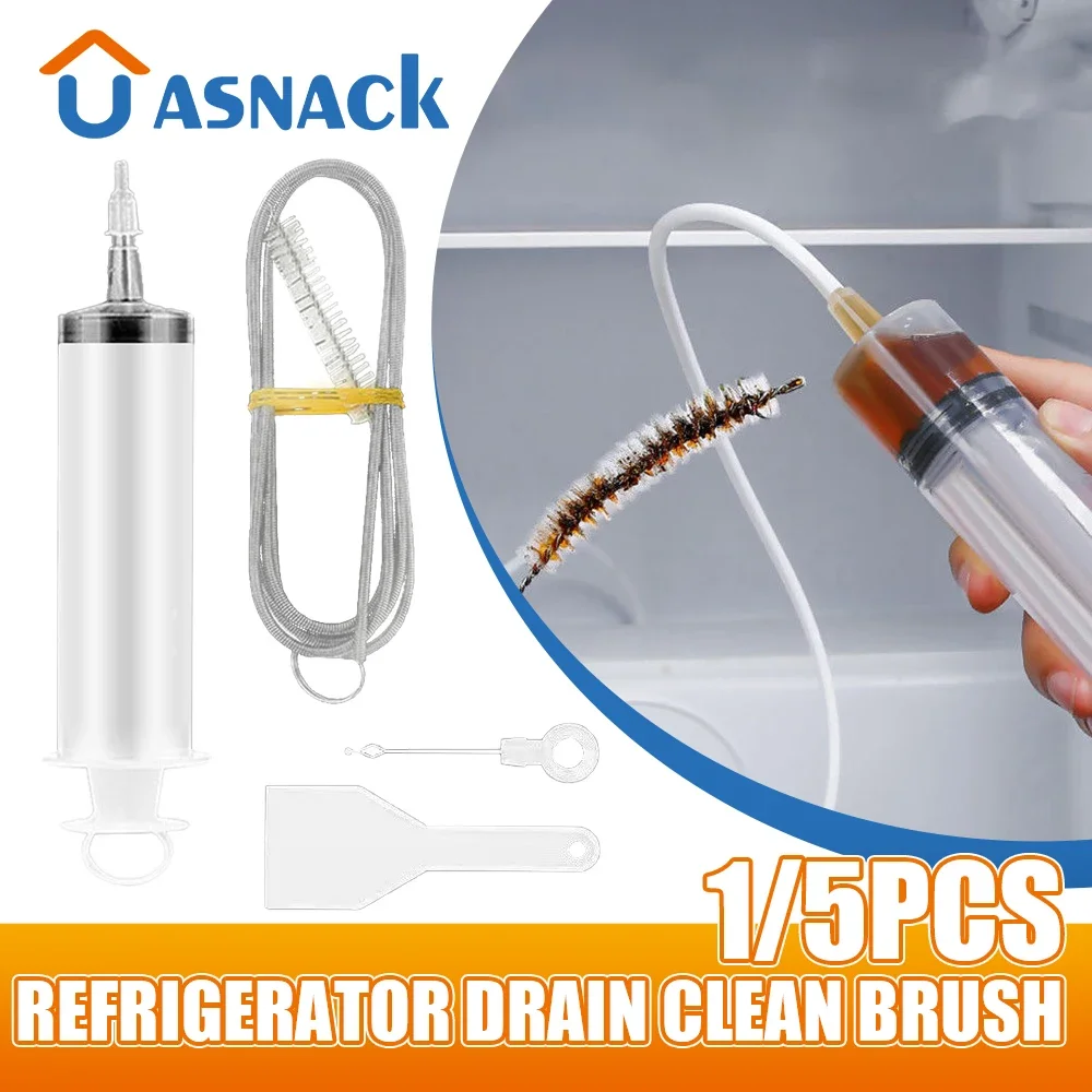 Refrigerator Drain Hole Clog Remover Cleaning Tool,Reusable Fridge Dredging  Kit,Universal Drain Pipe Cleaning Brush, for Kitchen Drain Pipe, for