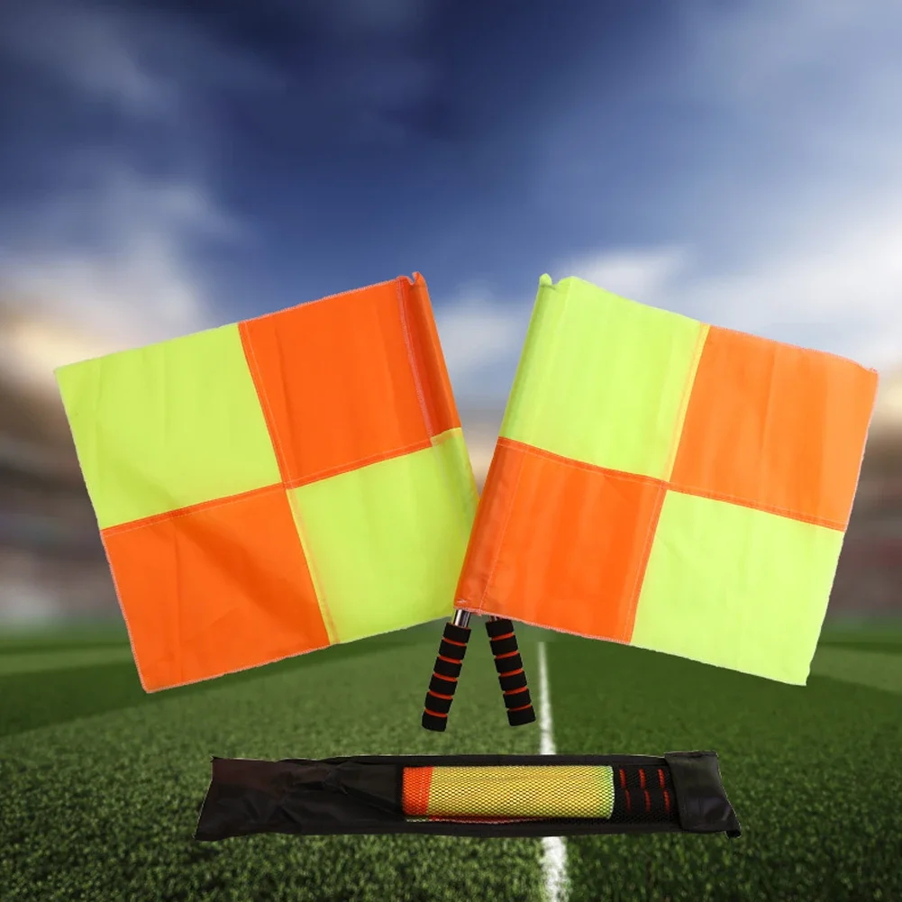 Soccer Referee Flag Football Game High-visibility Lightweight Referee Equipment 1 Set ABS Foam