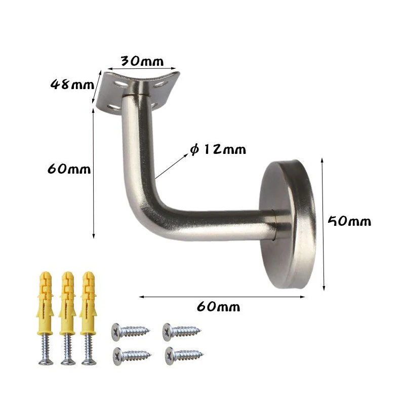 1Pc 90 stopni ze stali nierdzewnej wspornik obsady ściany drabiny ściany poręcze wsporniki dla poręcz na schody schody akcesoria sprzętowe