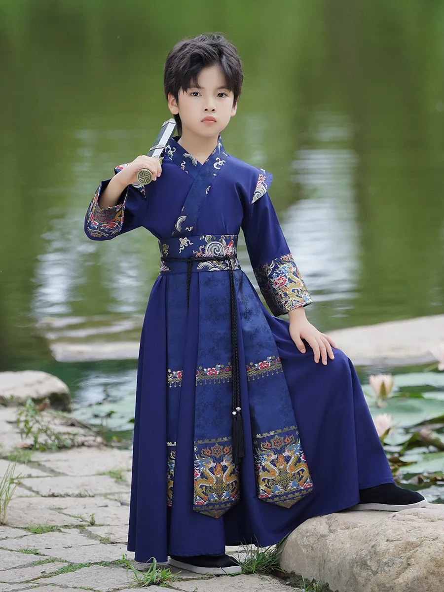 Vtido tradicional chino para niños, disfraz de Hanfu de Hada, ropa de actuación de danza folclórica antigua China, Cosplay de Hanfu DQL1708 / Ropa del mundo