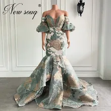 

Newsouq Gorgeous Mermaid Off The Shoulder Evening Dresses 2022 Dubai Arabic Lace Style Formal Evening Gowns Celebrity Prom Dress