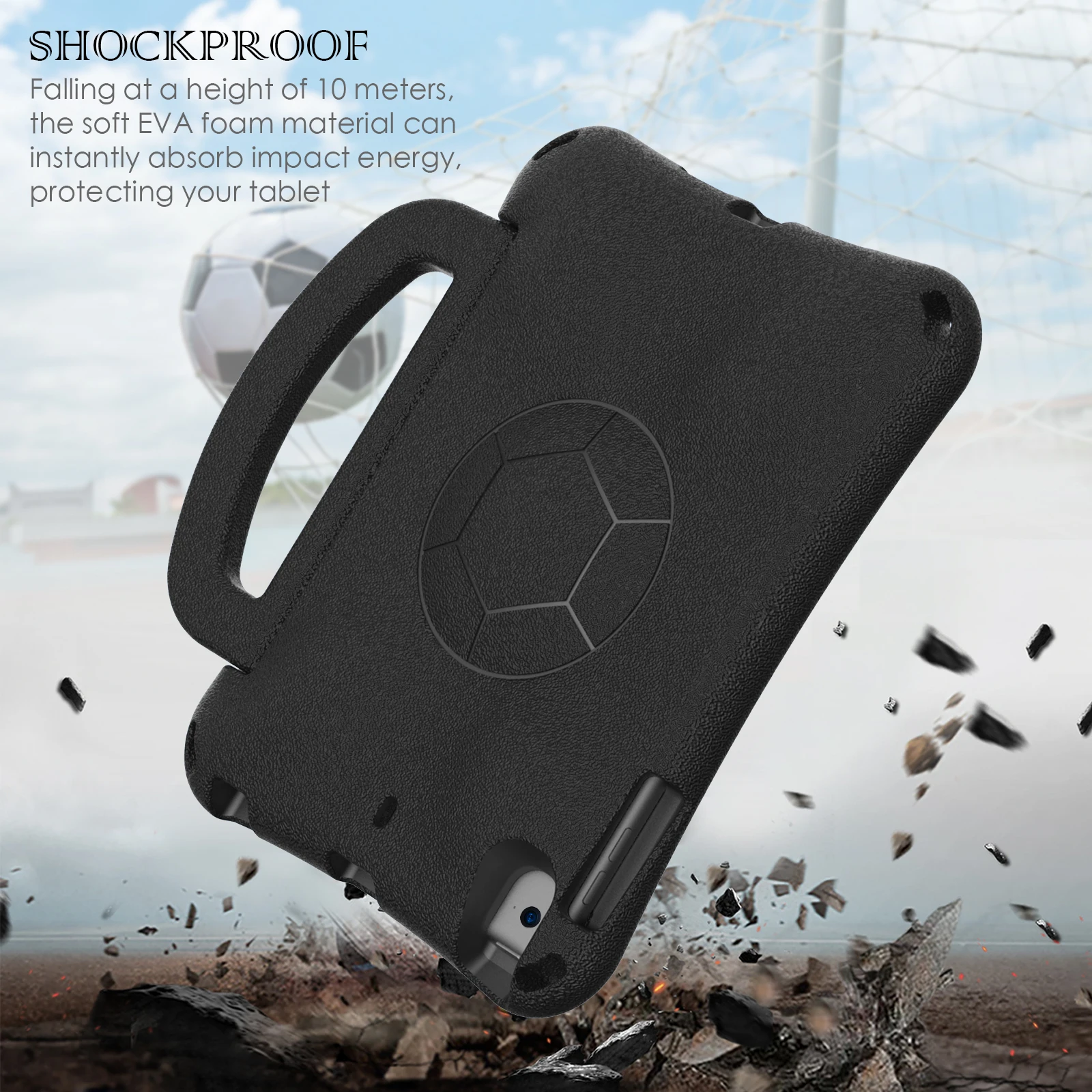 Shockproof Full-Body Tablet Case with Handle Stand