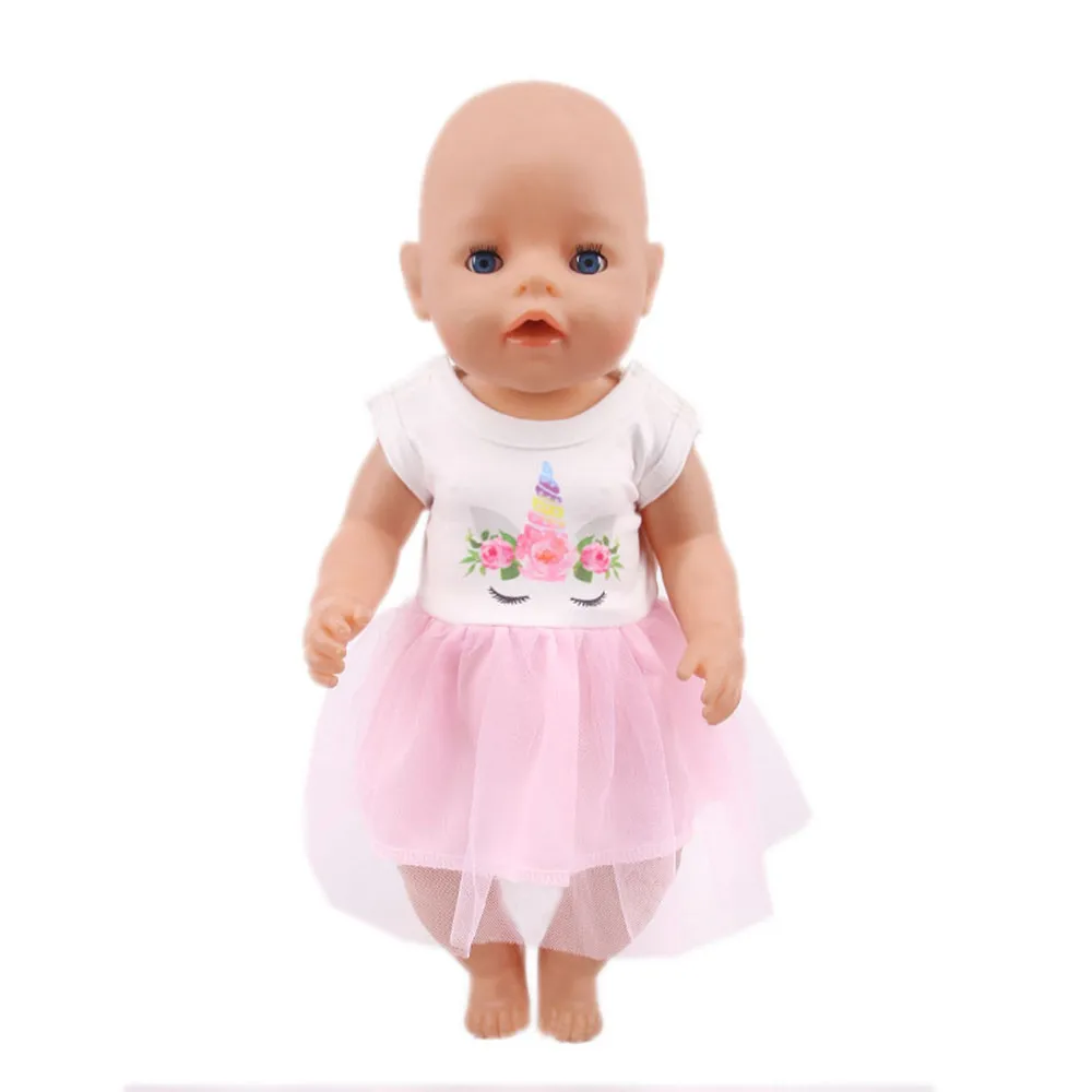 Lovely Pink Series Doll Accessories Clothes Swimwear Mini Bow Dress For 43Cm Rebirth Doll 18Inch Baby Doll DIY Toy Gifts