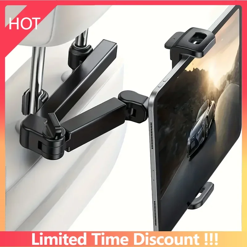 Telescopic Car Rear Pillow Phone Holder Tablet Rotating Holder Car Back Seat Stand Headrest Bracket Universal Holder Accessories 1