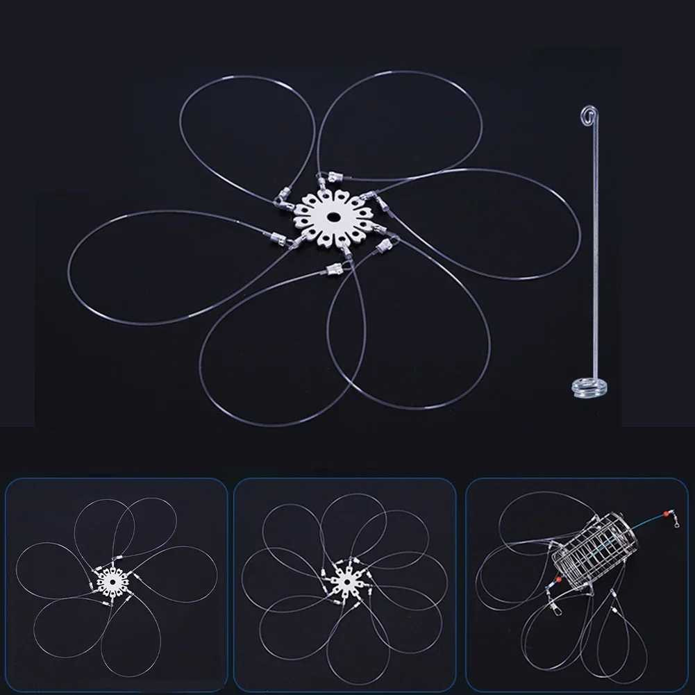 Description Picture 2 of itemCrab Catching Tool Lure Trap Stainless Steel Bait Cage Fish Cage Feeder Fishing Tackle Suitable Crab Shrimp Crawfish Trap Cage