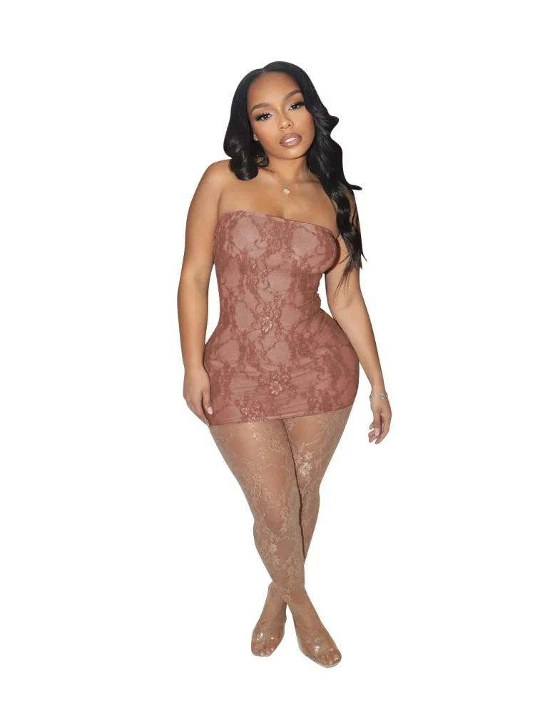 Wmstar Two Piece Set Women Wholesale Fashionable Sexy Nightclub Style Tulle with Sock Pants Clothes for Woman Fancy Club 2025