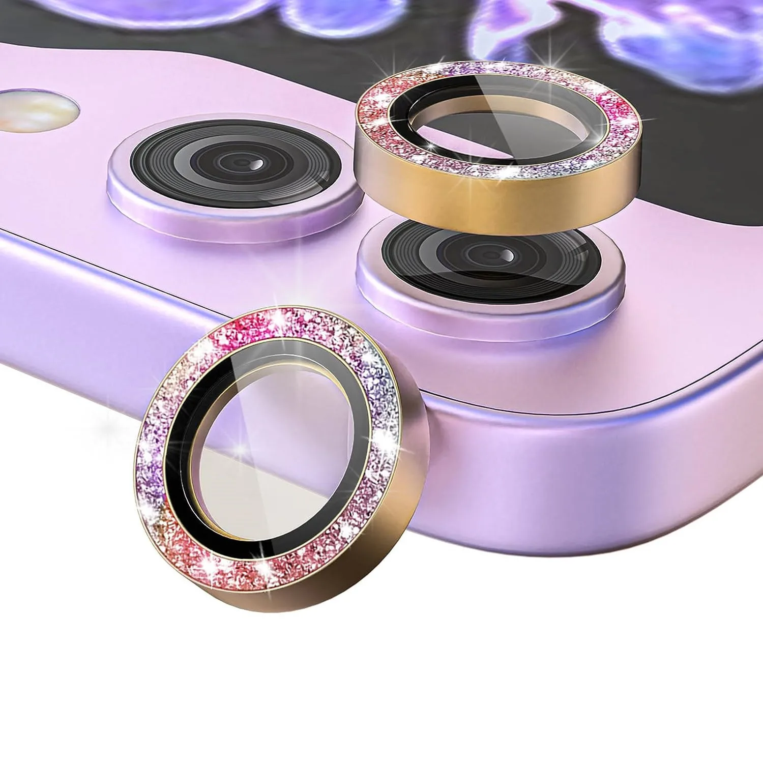 Glitter Diamond Alloy Camera Lens Protector with HD Glass