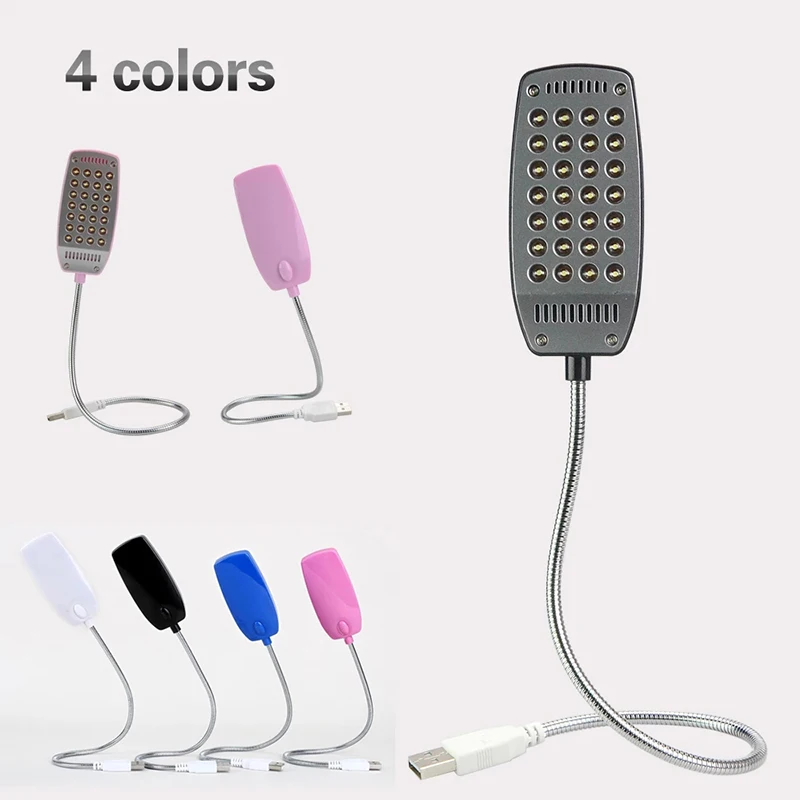 USB 독서 램프, 매우 밝은 LED 책 조명, 유연한 LED 조명, 노트북 PC 컴퓨터 데스크탑용, 시력 보호, 28LED