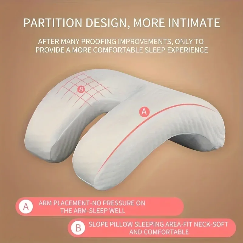 1 couple arm pillow slow rebound pressure pillow memory foam travel arch U-shaped pillow 5