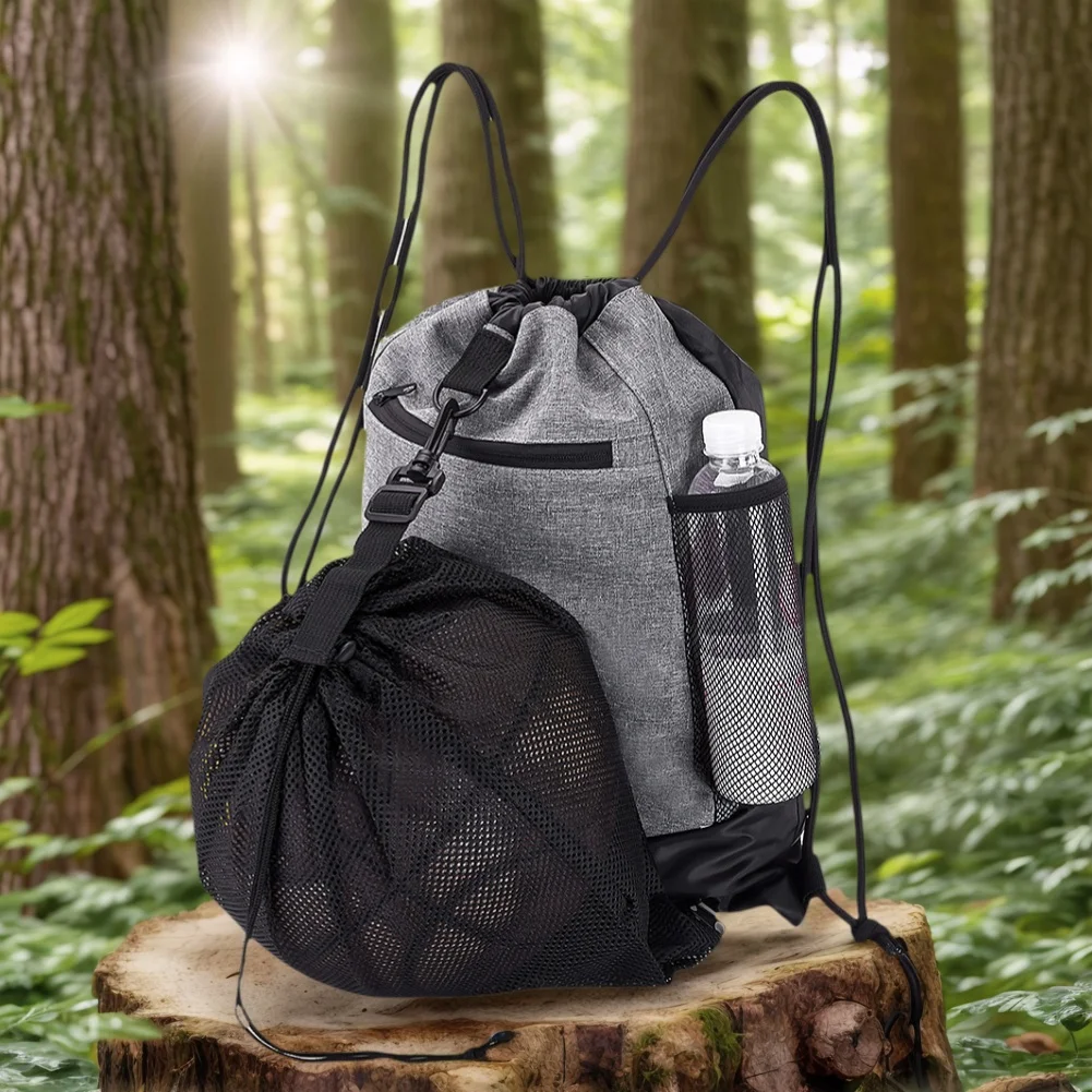 Nylon Drawstring Backpack for Sports and Outdoor Activities