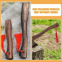 Solid Wood Ax Handle Tool Wooden Axe Accessory Handles Part Replacement Hatchet Carbonized 2