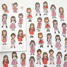 Autocollants mignons quatre saisons pour Guide de Dressing, papeterie Kawaii pour bricolage, Scrapbooking, décorations pour Journal, compte à main