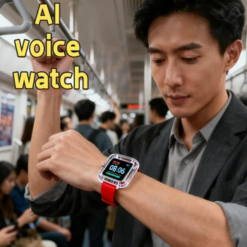 Xiaozhi AI Smart Voice Watch con schermo OLED da 0,96 "Dialogo vocale AI intelligente Kit fai da te ESP32S3N16R8 Modulo cinturino in silicone