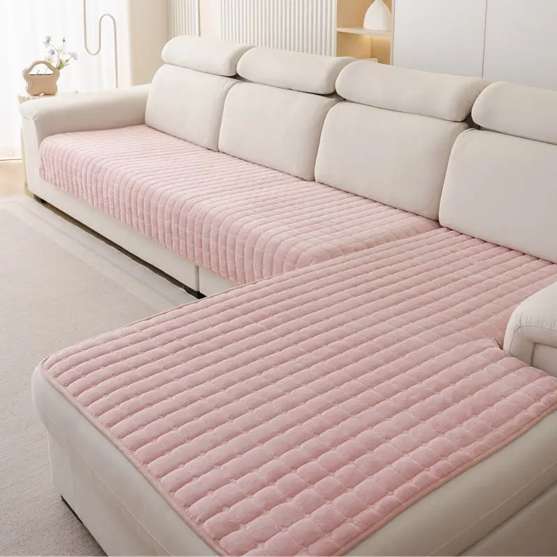 Plush Plaid Sofa Cushion Image 21