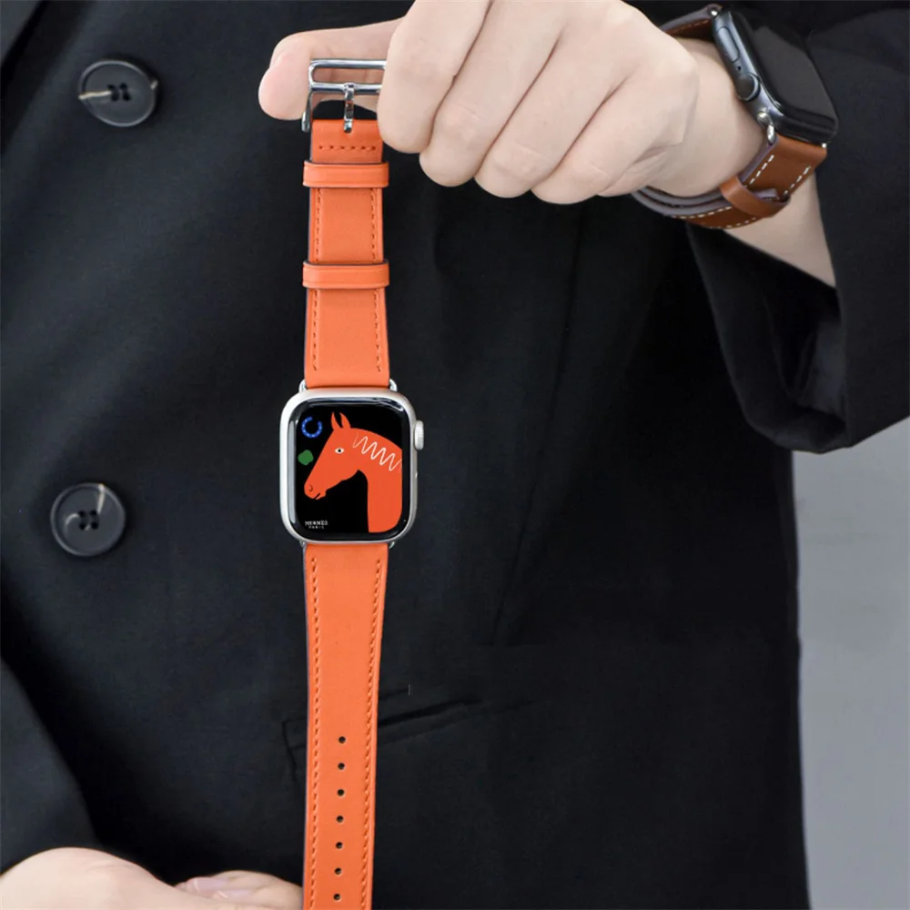 Bracelet Apple Watch en Cuir Boucle Recouverte - EzStrap
