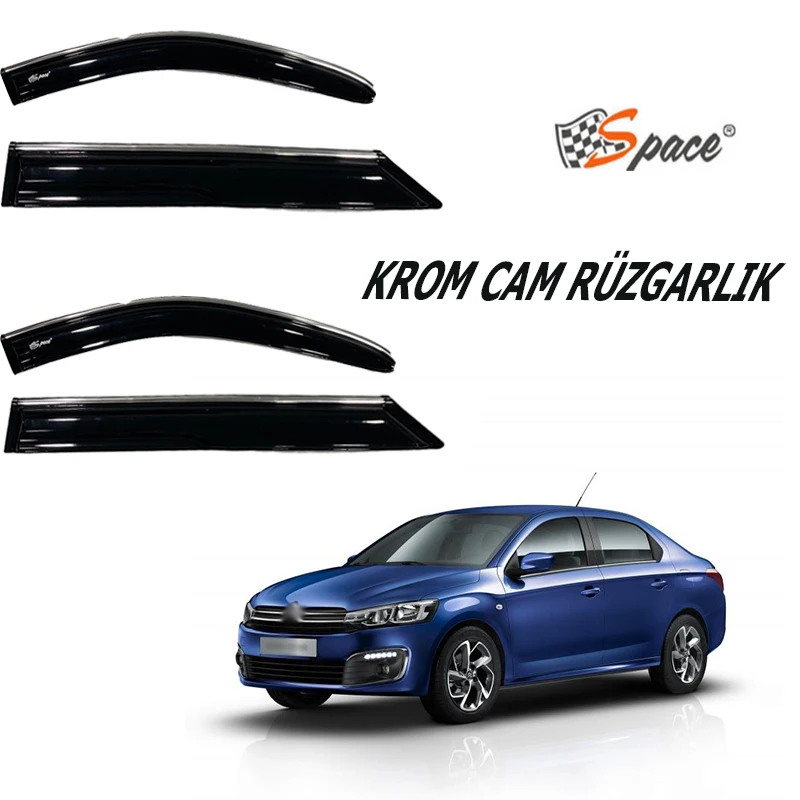 Хромированная стеклянная капота Citroen C-Elysee 2014-2021 /CARU422 запчасти для интерьера и