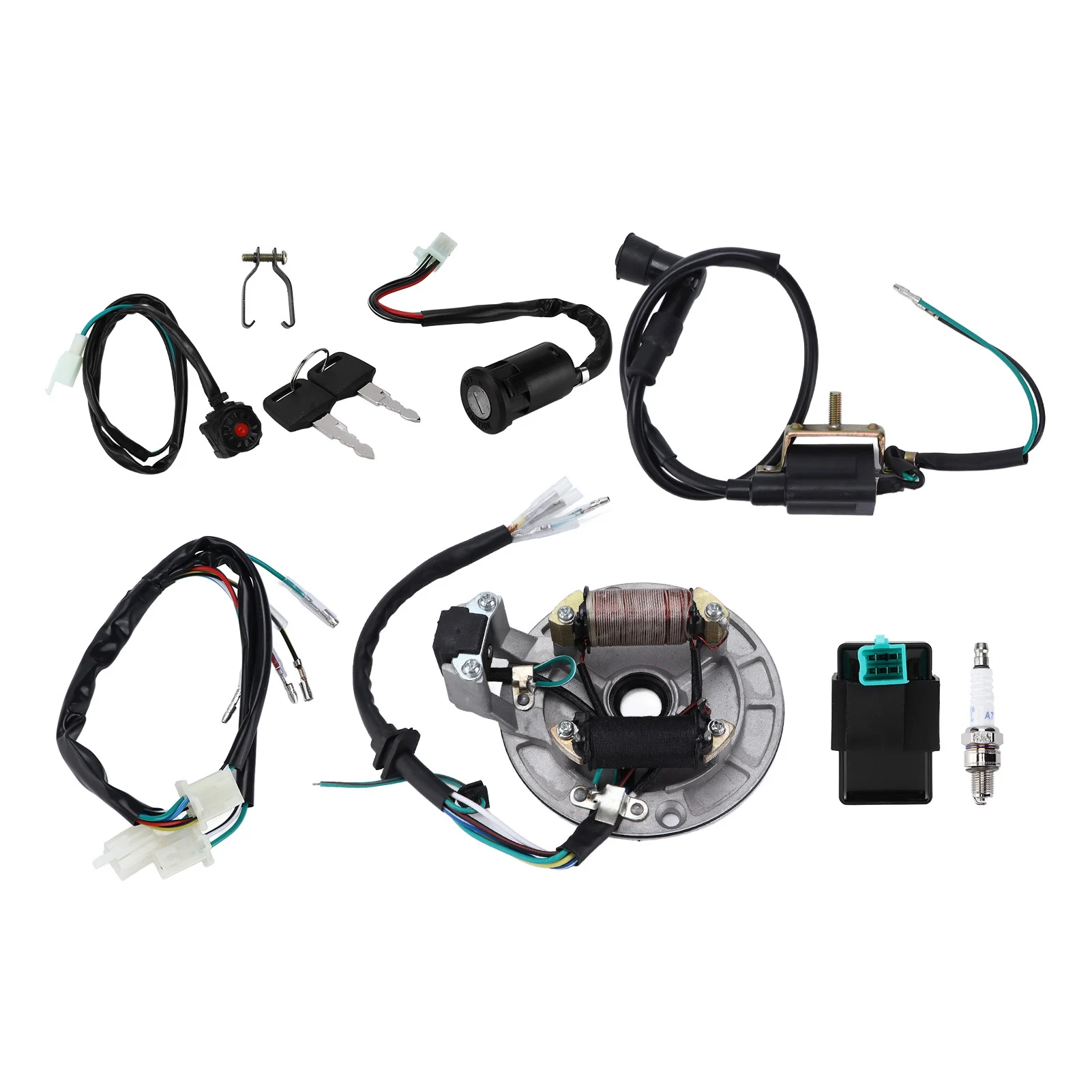CDI WIRING LOOM Switch Coil Spark Harness Kit For 90 110 140cc Dirt Pit Bike £9.45 - UK