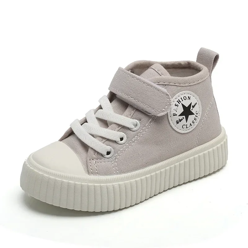 Neue Canvas-Schuhe für Kinder im Frühling und Herbst: Jungen mit weicher Sohle, bequem und rutschfest, Mädchen schlichte und vielseitige Freizeitschuhe._voghion.com
