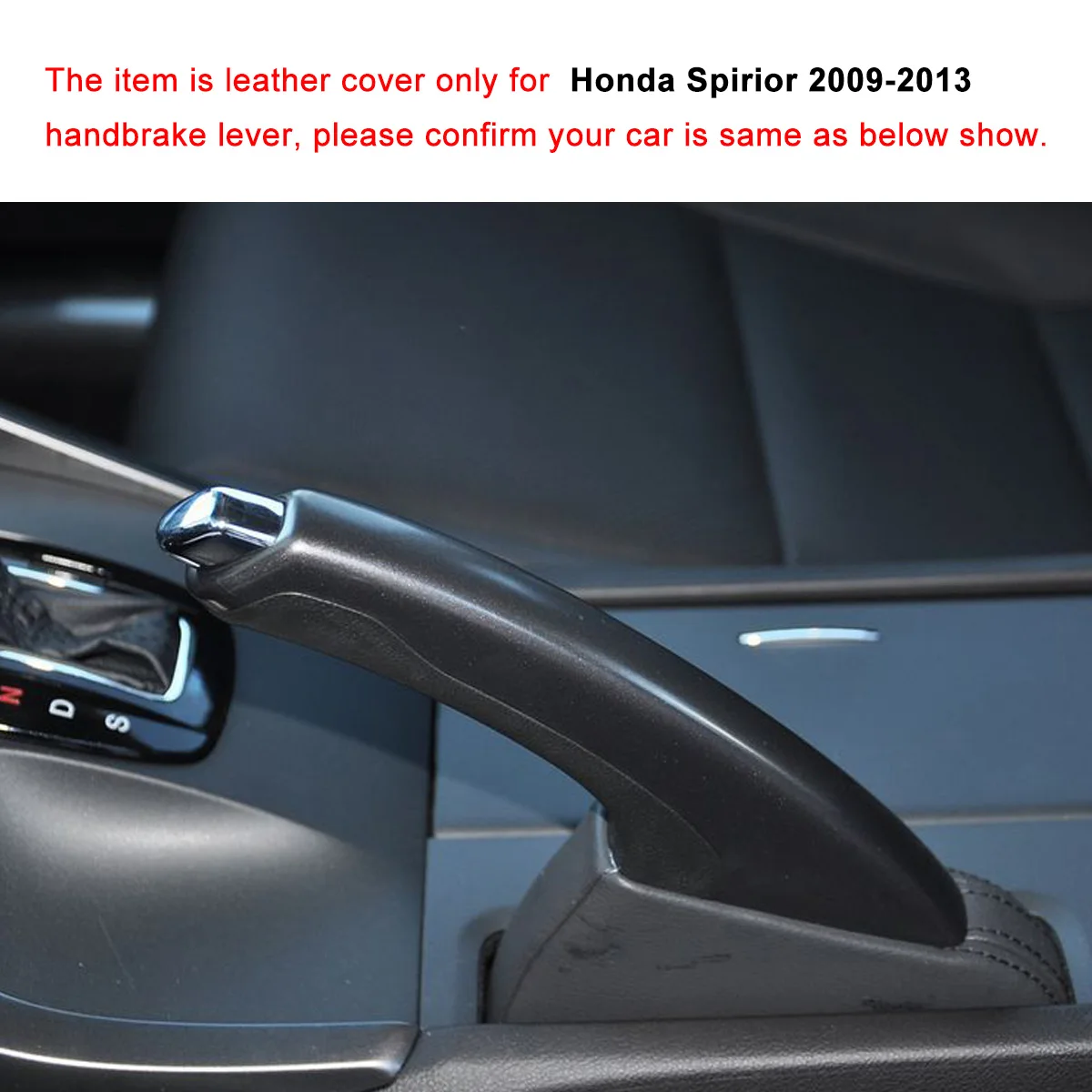 Yuji-Hong Genuine Leather Covers Case for Honda Spirior Accord 2008-2015 Genuine Leather Handbrake Automatic Gear Cover hand brake cover