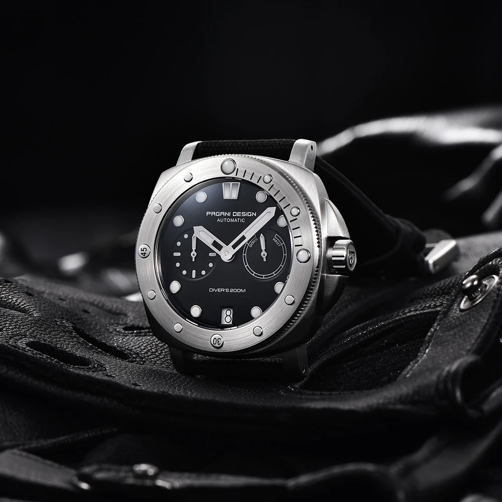 PAGANI DESIGN Men's Watches New Diver Automatic Mechanical Watch Sapphire Stainless Steel Sport 20 Bar Clock Relogios Masculino
