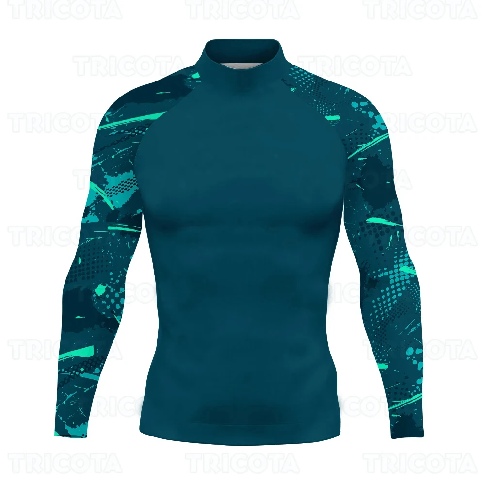 Men's Surfing Shirt Spray Camo Lycra Rashguard Surf Sportswear Beach UV Swimwear UPF50+ Clothes sports shirt,printed t shirt