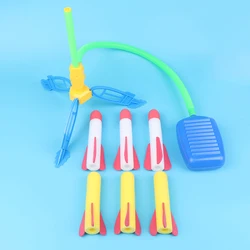 1Set Kid Air Rocket Foot Pump Launcher Toys Flash Rocket Launchers Pedal Games Outdoor Child Play Toy Child Gift