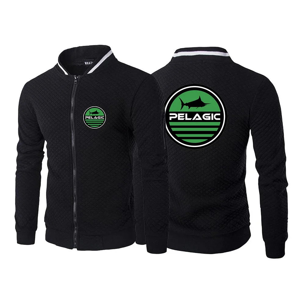

Pelagic Fishing Logo 2023 New Men Spring And Autumn Fashion Solid Color High Quality Delicate Warm Casual Zipper Jacket Coat