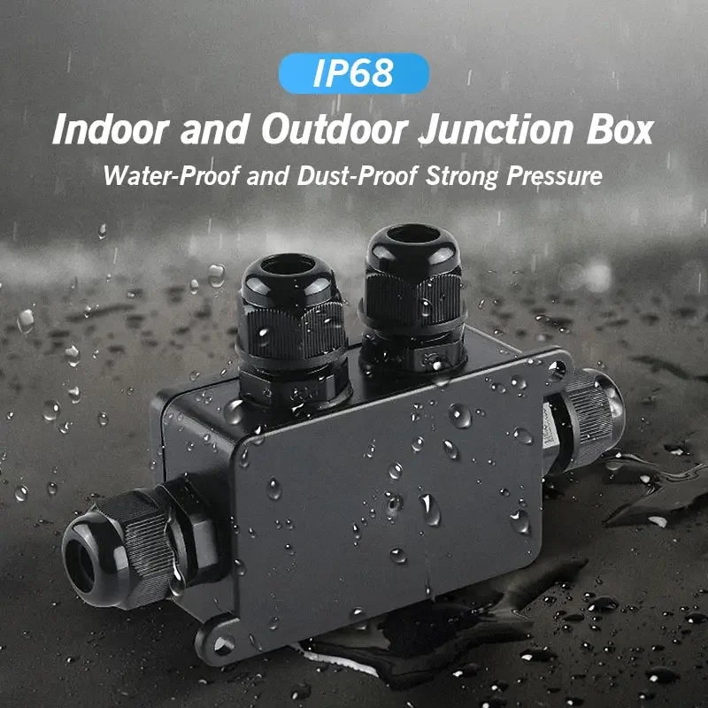 Electrical Junction Box Electrical Box 4 Way IP68 Junction Box 5-9mm Waterproof Electrical Enclosure Block Cable Connecting Protection f Wiring Accessories Connector