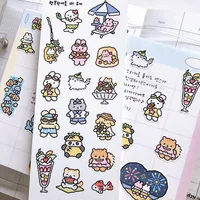 Cartoon Stickers Korean Cute Graffiti Style Rabbit Stickers Kawaii Cartoon Animal Stickers Hand Account Diary Scrapbook Stickers 5