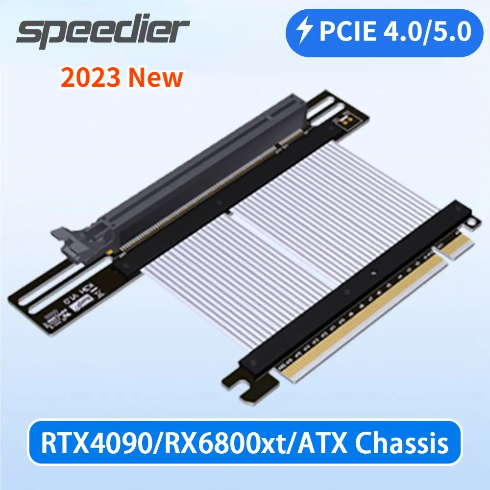 2023 Nuovo Arrivo Universale Atx Gaming Pci Express 4.0 X16 Gen5/4 Riser Cable Rtx 4090 Gpu Pci-E 5.0 Extender Riser Per Scheda Grafica