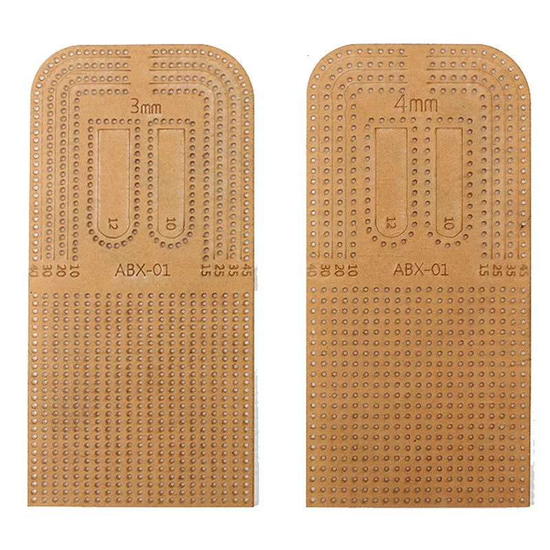 가죽 공예용 아크릴 펀칭 눈금자, 포지셔닝 눈금자 템플릿, 3mm, 3.38mm, 3.85mm, 4mm, 1 개