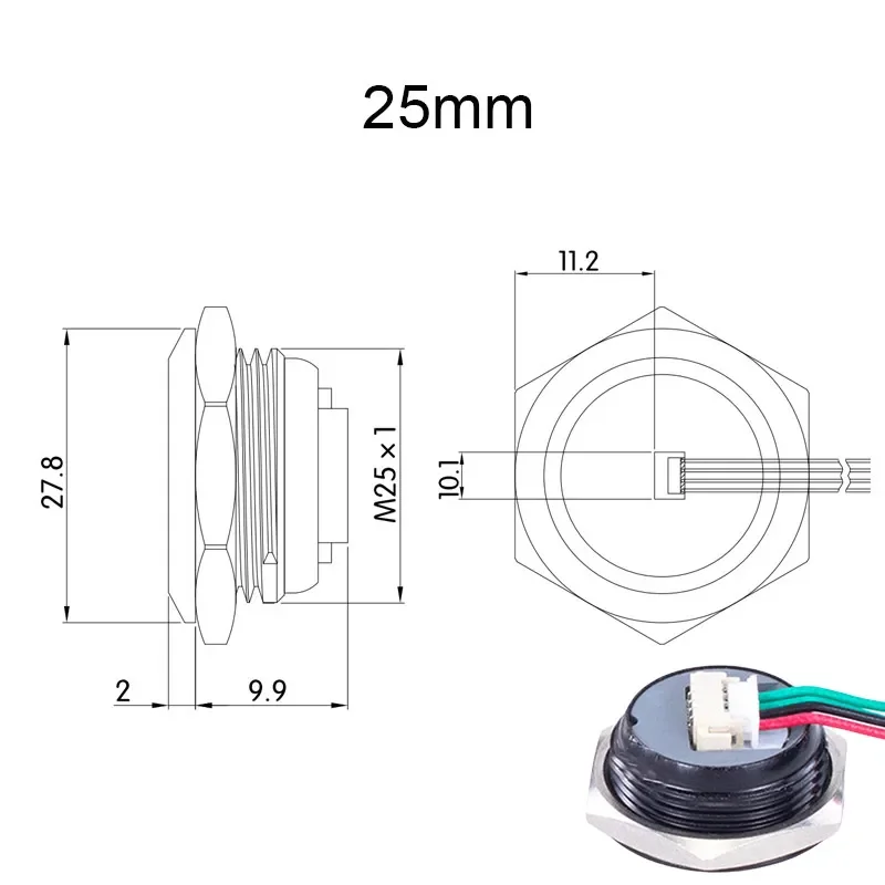 ตัวเลือกสินค้า ปุ่มสวิตช์ LED ปรับแต่งได้ กันน้ำ สำหรับ DIY