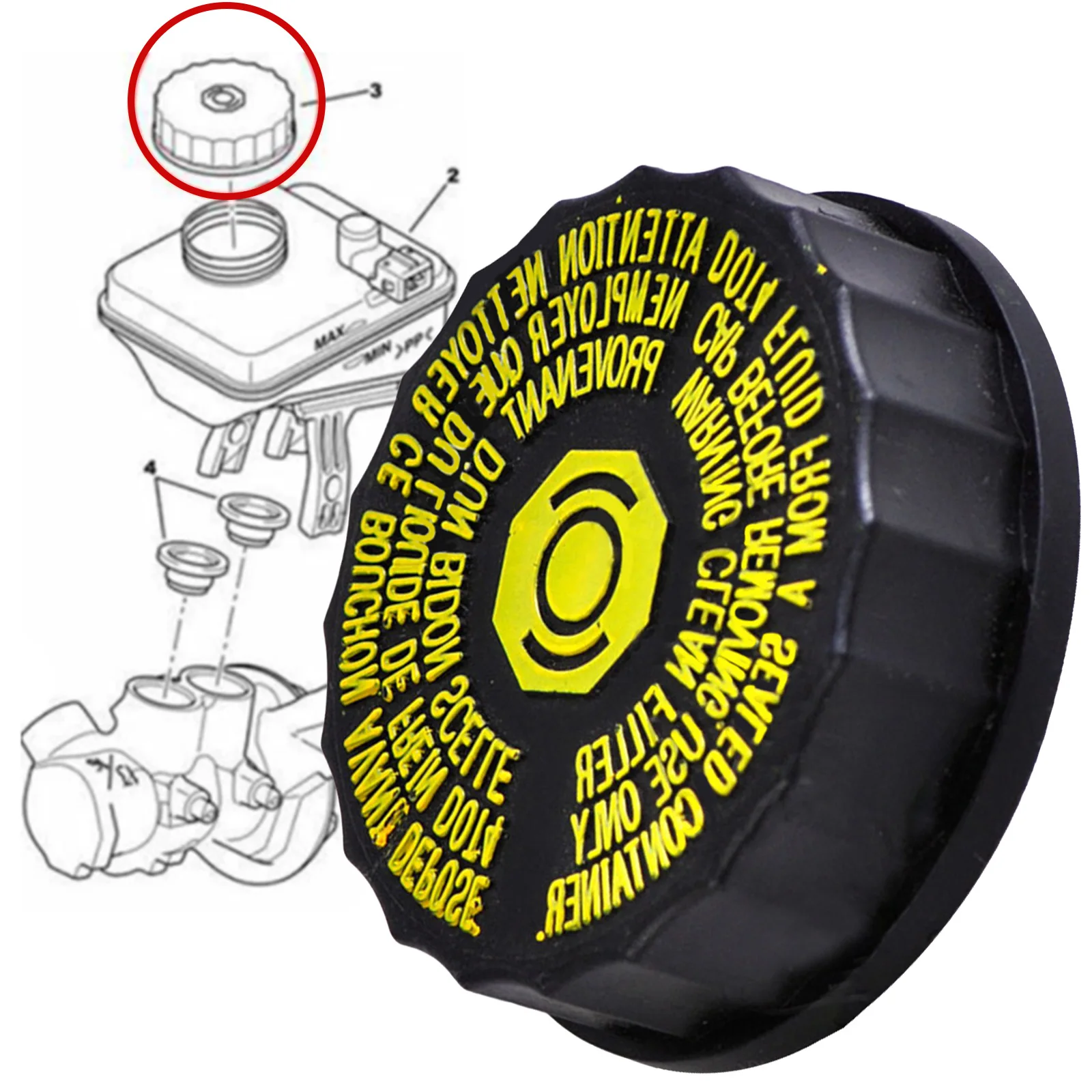 Bmw Deposito Tapa De Depósito De Universal Negro/Amarillo, OEM