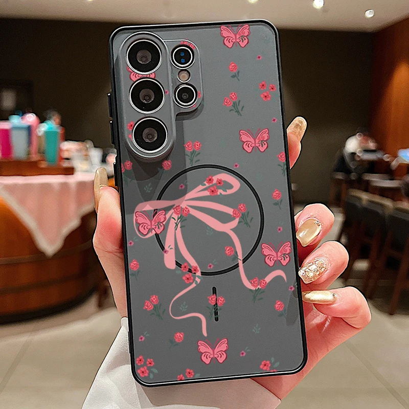 Butterfly Flowers Magnetic Phone Case Cover