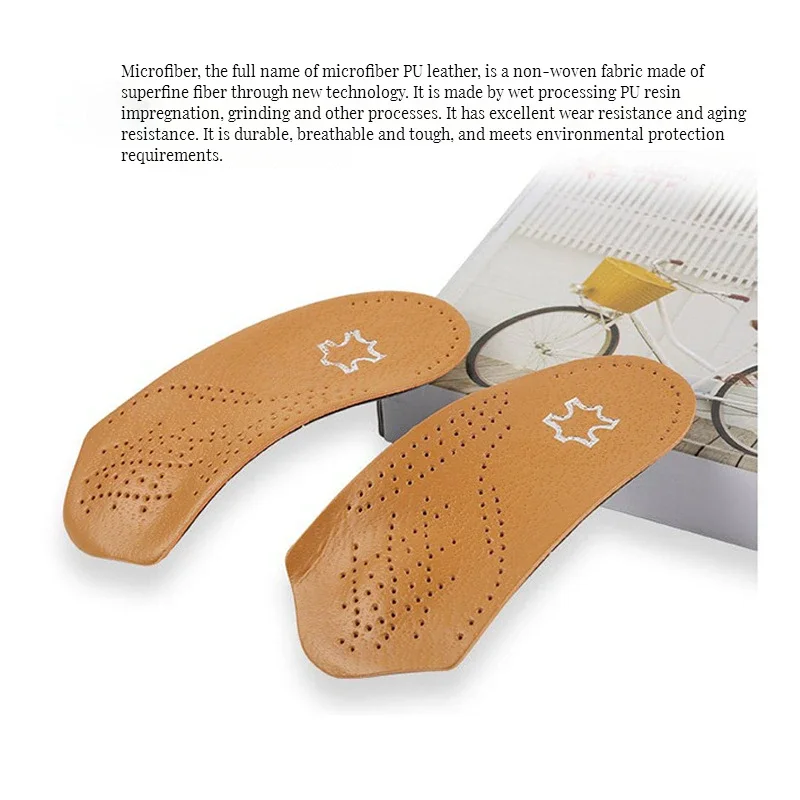 NEW Orthopedic Half Insole Arch Support Shoes Insoles for Feet Plantar Fasciitis Shoe Pad Quality Cowhide Comfort_voghion.com