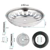Stainless Steel Kitchen Sink Strainer Kitchen Water Basin Sink Drainer Strainer Basket Waste Plug Stopper Filter set 80/82/84mm 2