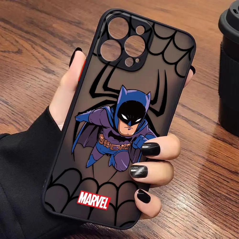 thumbnail image 1 of Funda para iPhone Apple 14 13 11 12 MINI Pro XS Max XR X 7 8 SE 2022 2020 6 6S Plus Funda Shell Marvel Avengers Anime dibujos animados, 1 of 5