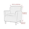 Stretch Spandex Tub Chair Cover Water Repellent Elastic Club Sofa Covers Solid Color Relax Single Armchair Slipcover Bar Counter 2