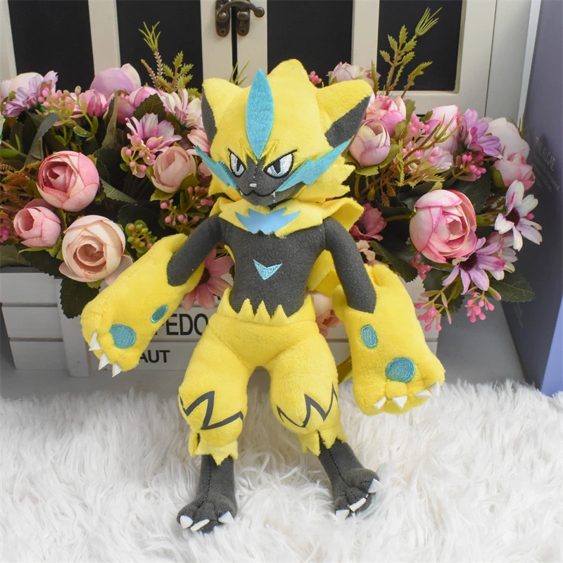 25Cm Pokemon Zeraora Morbido Peluche Kawaii Anime Figura Bambola Di Pezza Simpatico Cartone Animato Peluches Regalo Festival