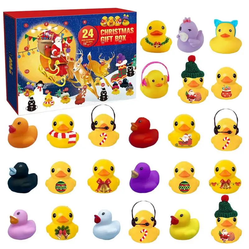 

Christmas Advent Calendar 2023 Rubber Duck Bath Toys Christmas Party Favors 24 Days Countdown Surprise Gifts For Kids Boys Girls