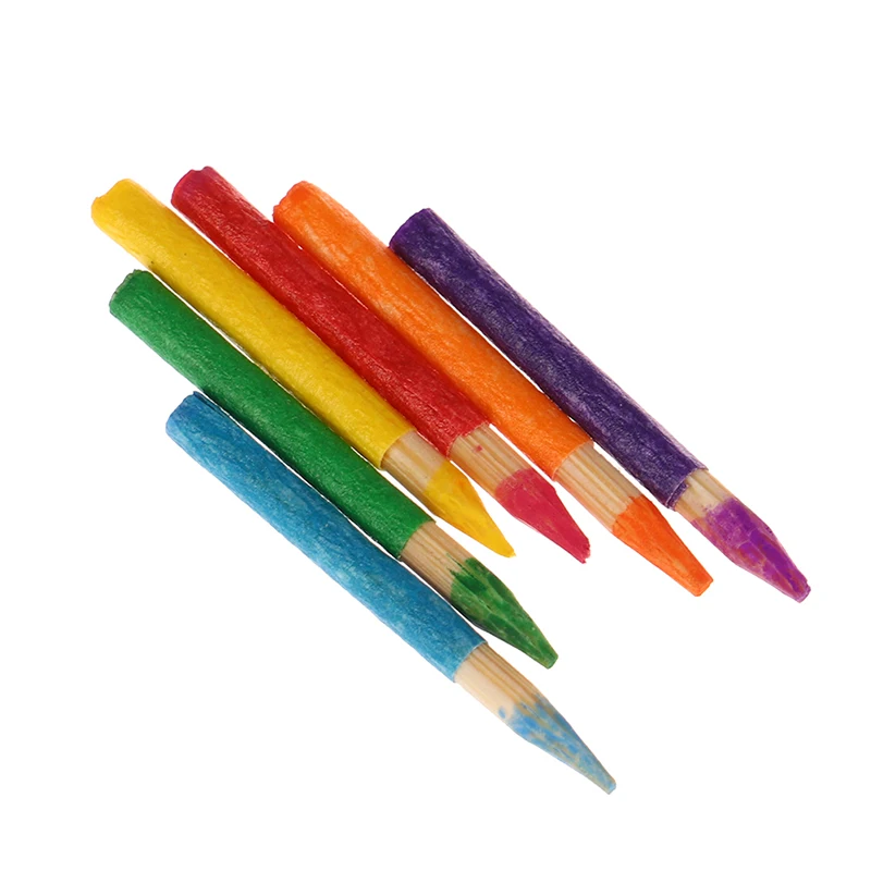  Miniatures 5 Boxes Pencil Dollhouse Mini Props Model Ornaments  Plastic Decor Decoration Supplies Crayon Crayons Models Color of House  Layout Miniature Colorful/Landscape : Toys & Games