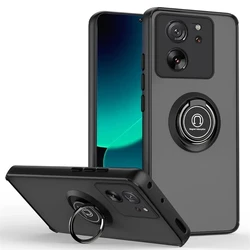 Matte Magnetic Ring Shockproof Case - Sleek Protection Cover for Mi 12X (Black)