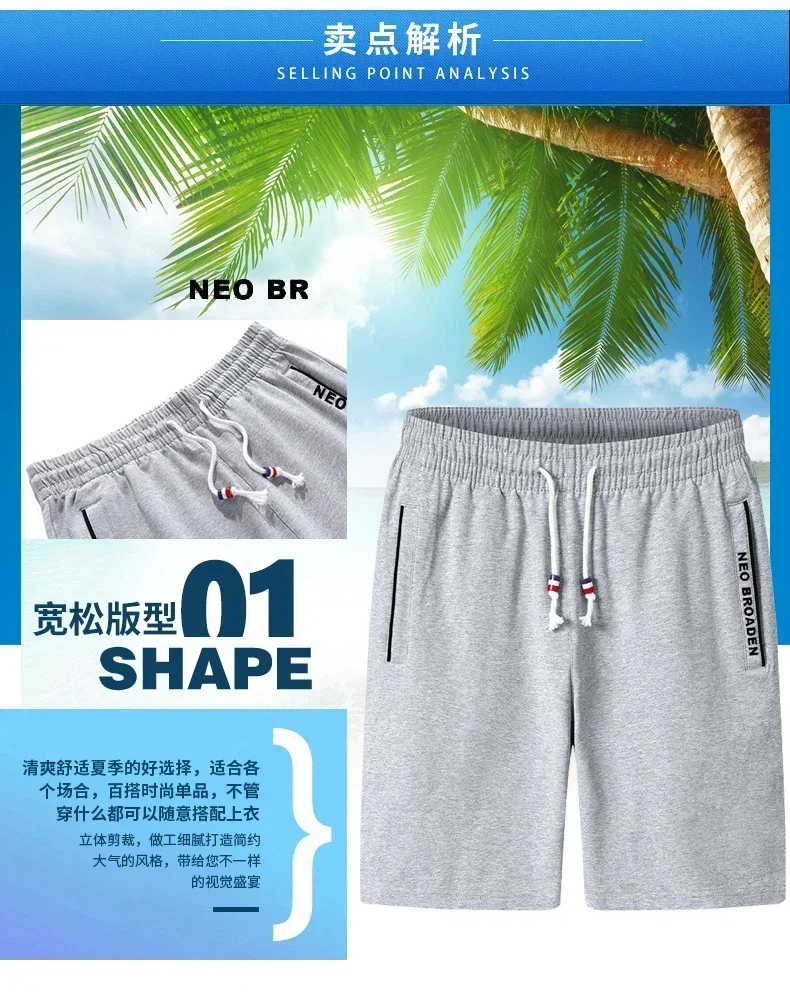 Description Picture 6 of itemSummer Casual Shorts Men 2024 New Spring Fashion Joggers Beach Breeches Sweatshorts Male Sports Fitness Breathable Shorts Pants